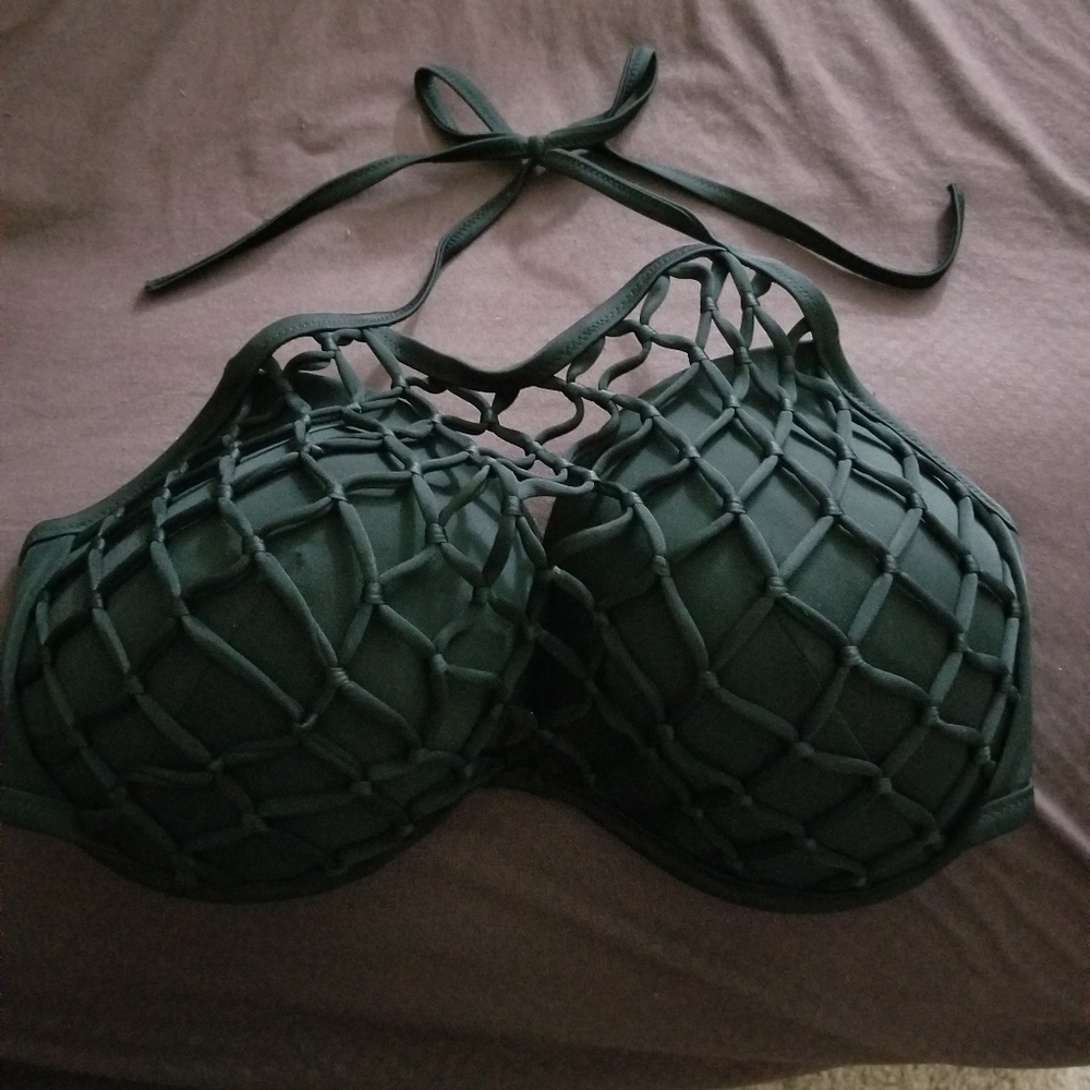 Womens woven bikini top.